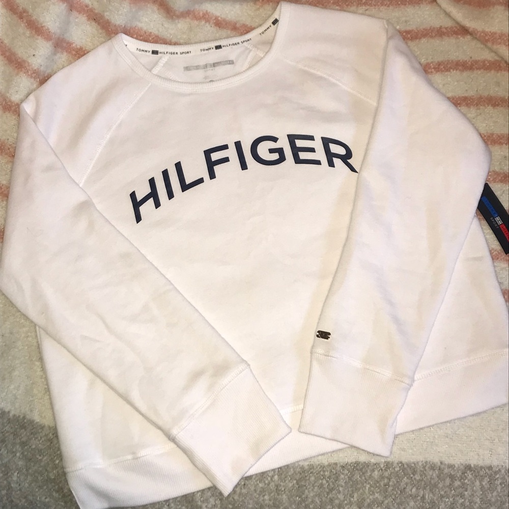 Cropped Tommy Hilfiger Sport Spell Out Sweatshirt